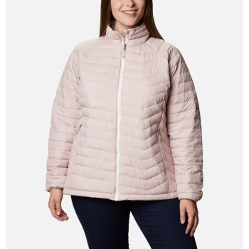 Columbia Powder Lite Plus Size, Chamarras Rosas Para Mujer | 406721-SGP